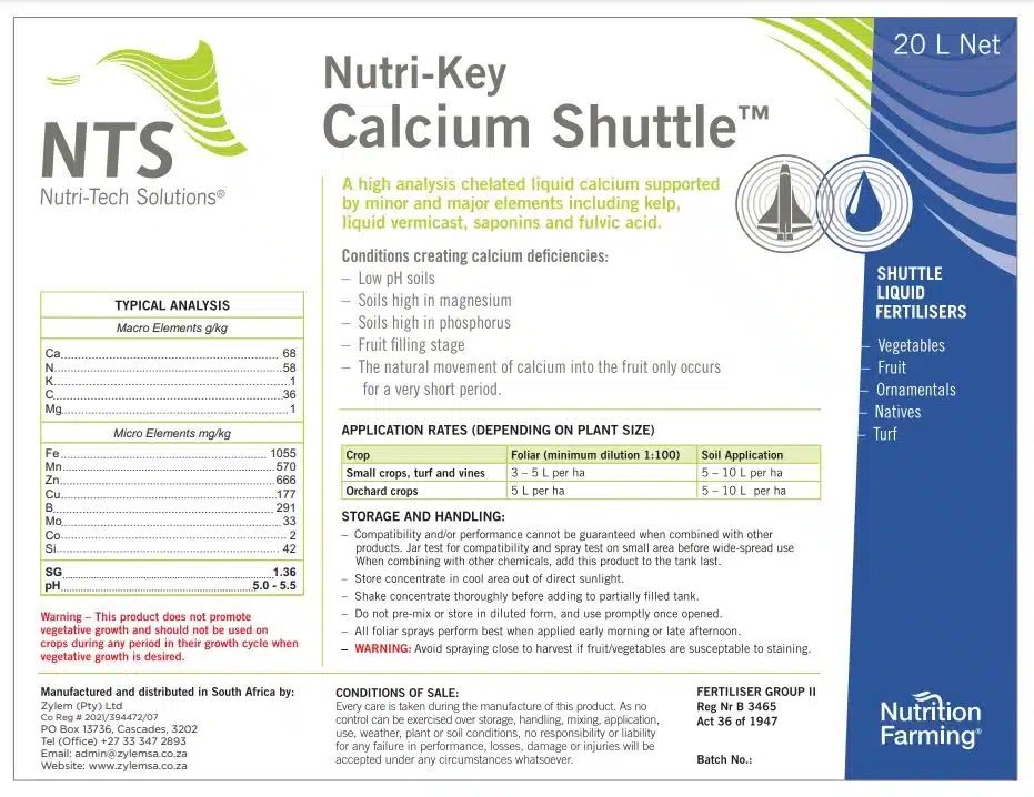 calcium shuttle label